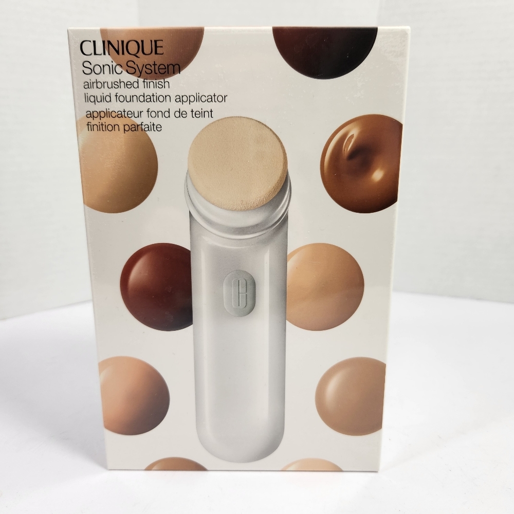 Clinique sonic system airbrushed finish liquid foundation applicator nwt